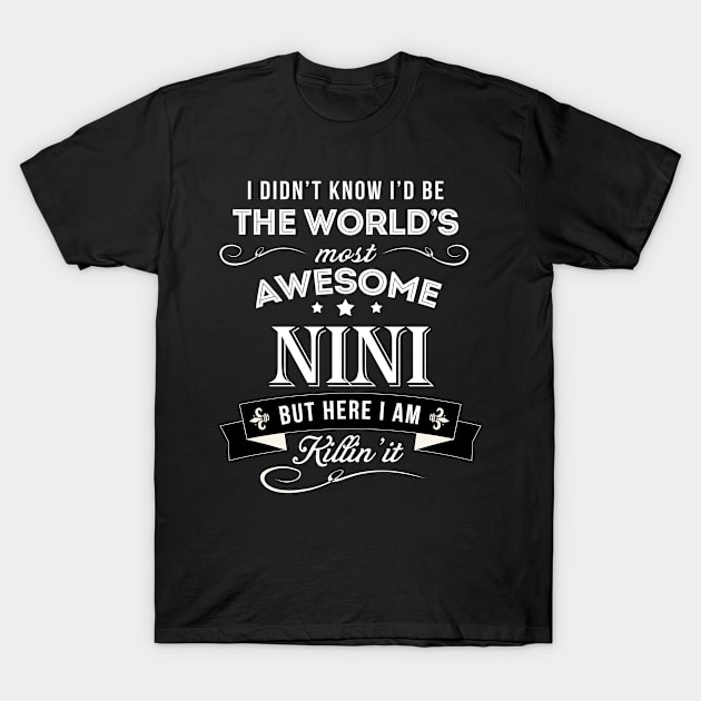 World's Most Awesome Uncle Vintage T-Shirt,Funny Uncle Shirt NINI T-Shirt by ErsanAhmetees